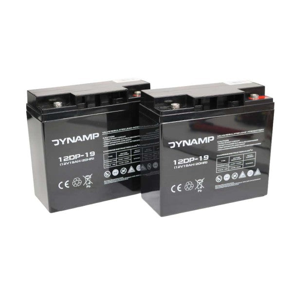 Pair of Dynamp 12DP-19 12V 19Ah VRLA AGM Mobility Batteries - (F13 M5)