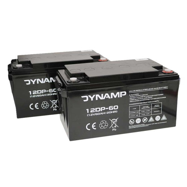 Pair of Dynamp 12DP-60 12V 63Ah AGM Mobility Batteries - (F11 M6)