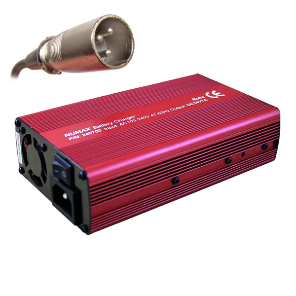 Numax XLR 24V 7A Mobility Battery Charger (30 - 230Ah)