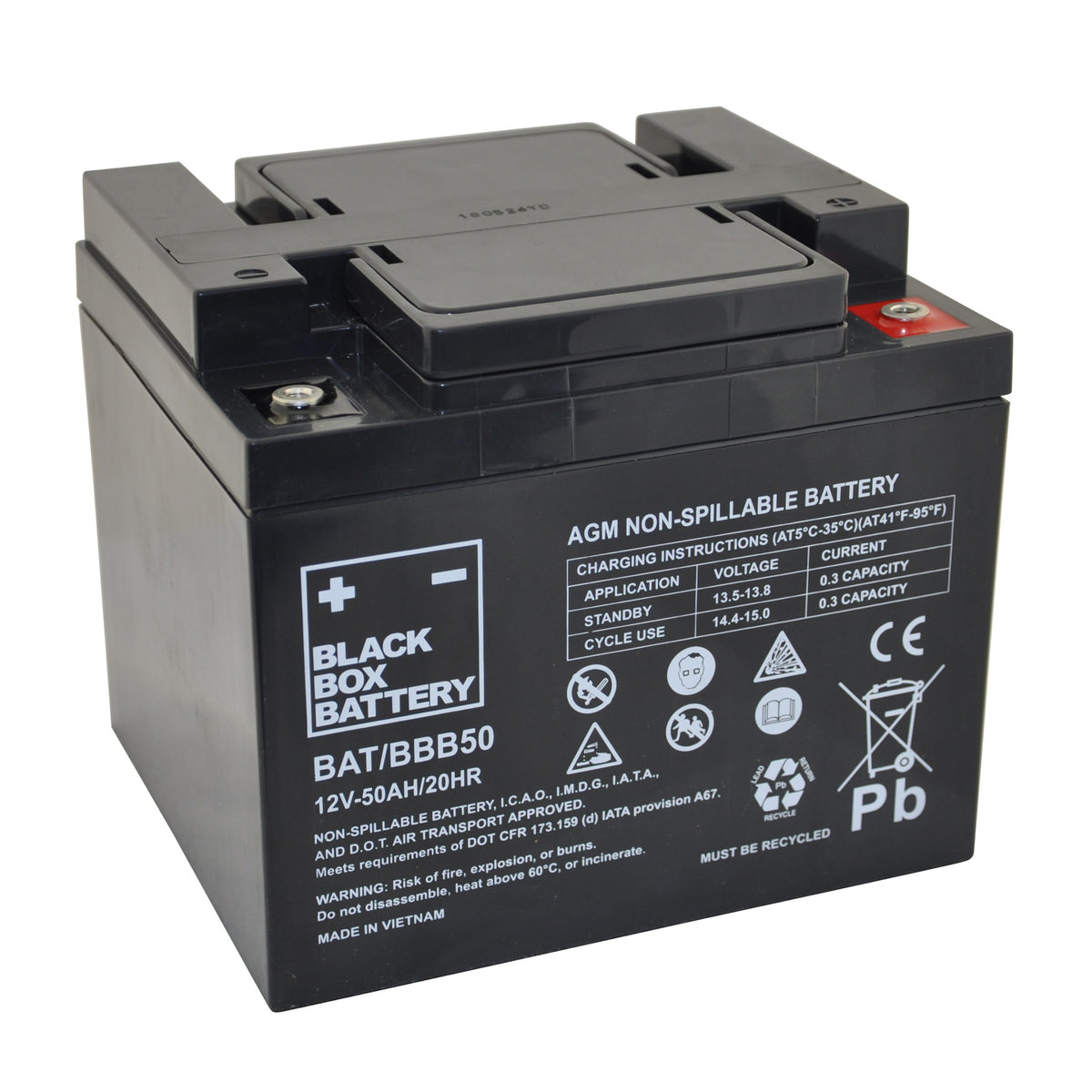 Black Box BBB50 12V 50Ah AGM Mobility Scooter & Powerchair Battery