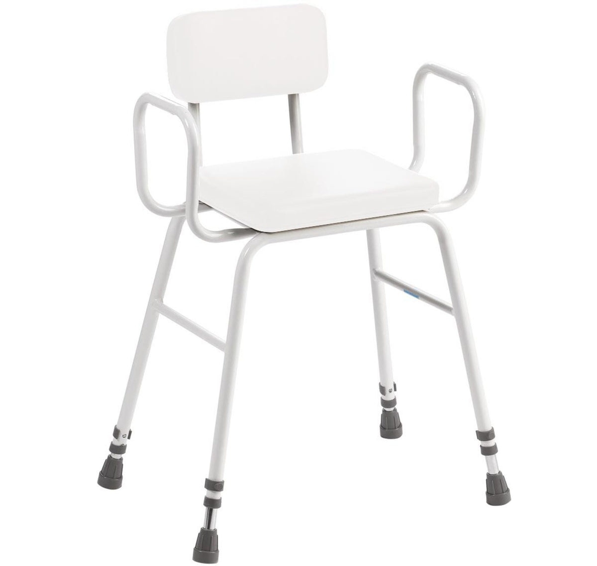 Drive Perching Stool – Height-Adjustable Padded PVC Seat (with Back & Arms)