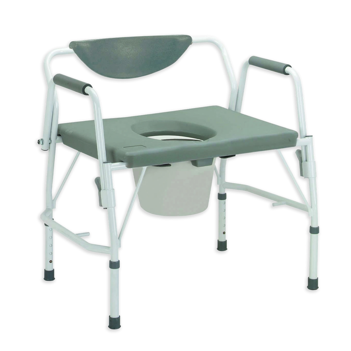 Drive Bariatric Oversized Drop Arm Commode – Heavy Duty Toilet Chair (453kg / 71st)
