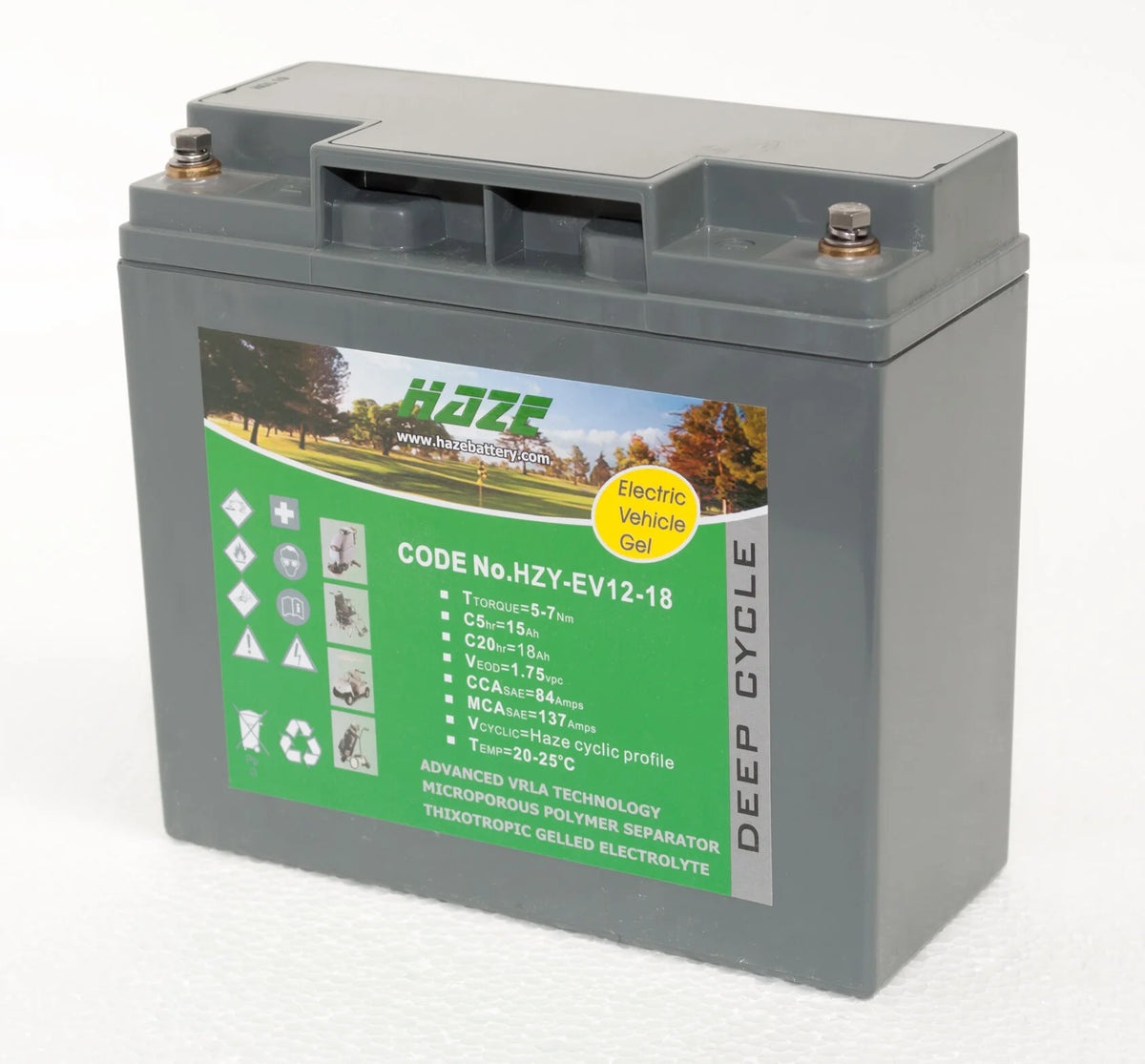 18Ah Haze Gel Battery - 12V Mobility Battery