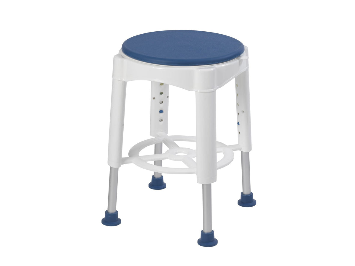 Drive Rotating Shower Seat with Tray – Swivel Padded Stool, Height Adjustable