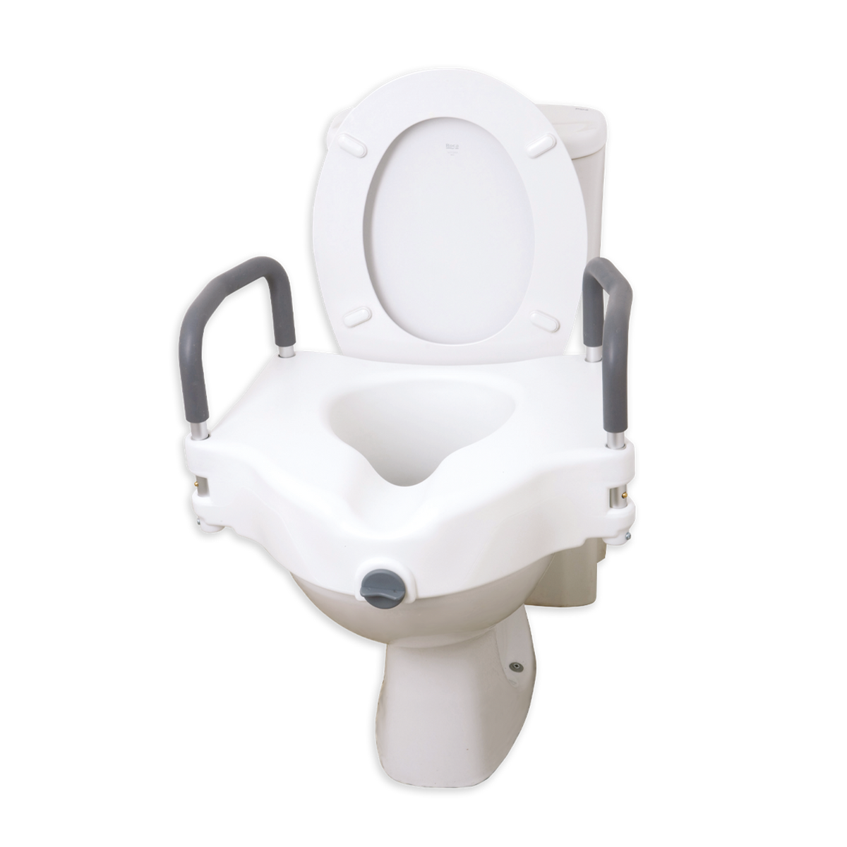 Drive Raised Toilet Seat with Removable Padded Arms – Fits Existing Toilet
