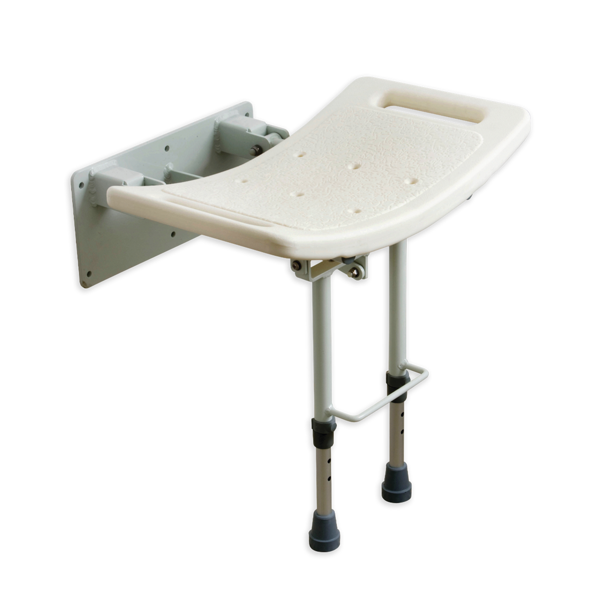 Drive Wall Mounted Shower Seat with Drop-Down Legs – Folding, Height Adjustable (160kg)