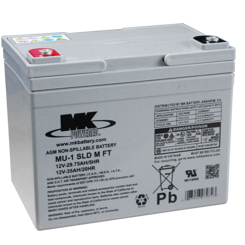 35Ah MK AGM Battery - 12V Mobility Battery