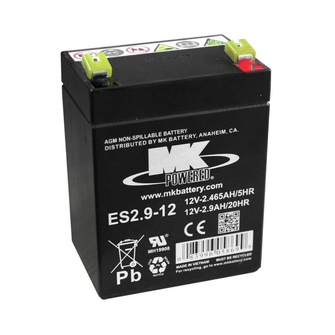 2.9Ah MK AGM Battery - 12V Mobility Battery