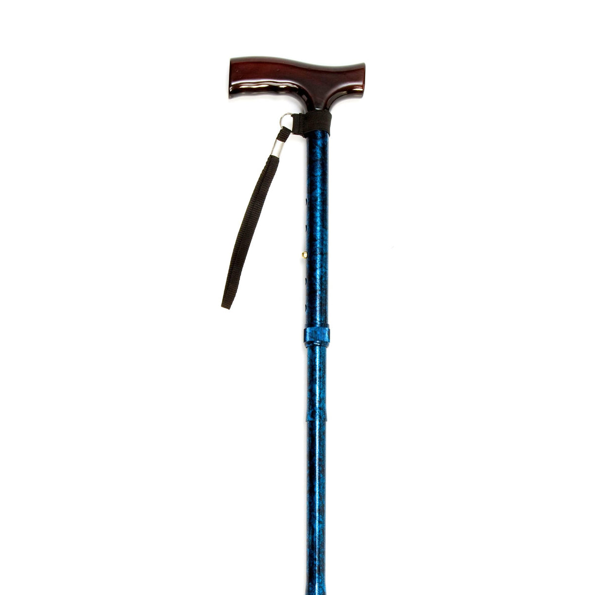 Drive Folding Cane with Strap – Blue Crackle