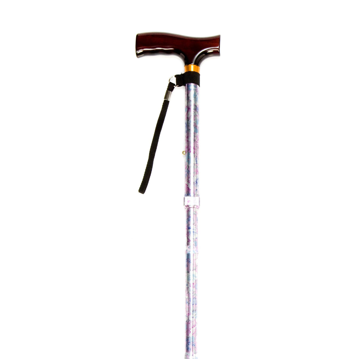 Drive Folding Cane with Strap – Red Blossom
