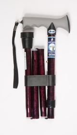 Drive Soft Grip Folding Cane – Red Crackle Pattern