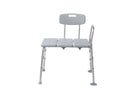Drive Bath Transfer Bench with Back – Adjustable Height Shower Board Seat