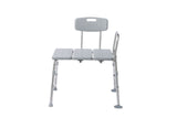 Drive Bath Transfer Bench with Back – Adjustable Height Shower Board Seat