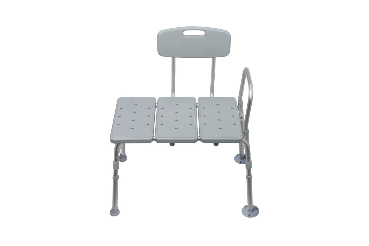 Drive Bath Transfer Bench with Back – Adjustable Height Shower Board Seat