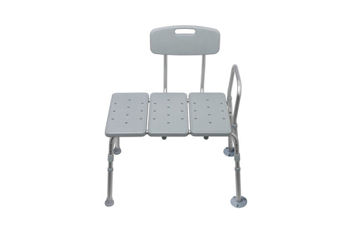 Drive Bath Transfer Bench with Back – Adjustable Height Shower Board Seat