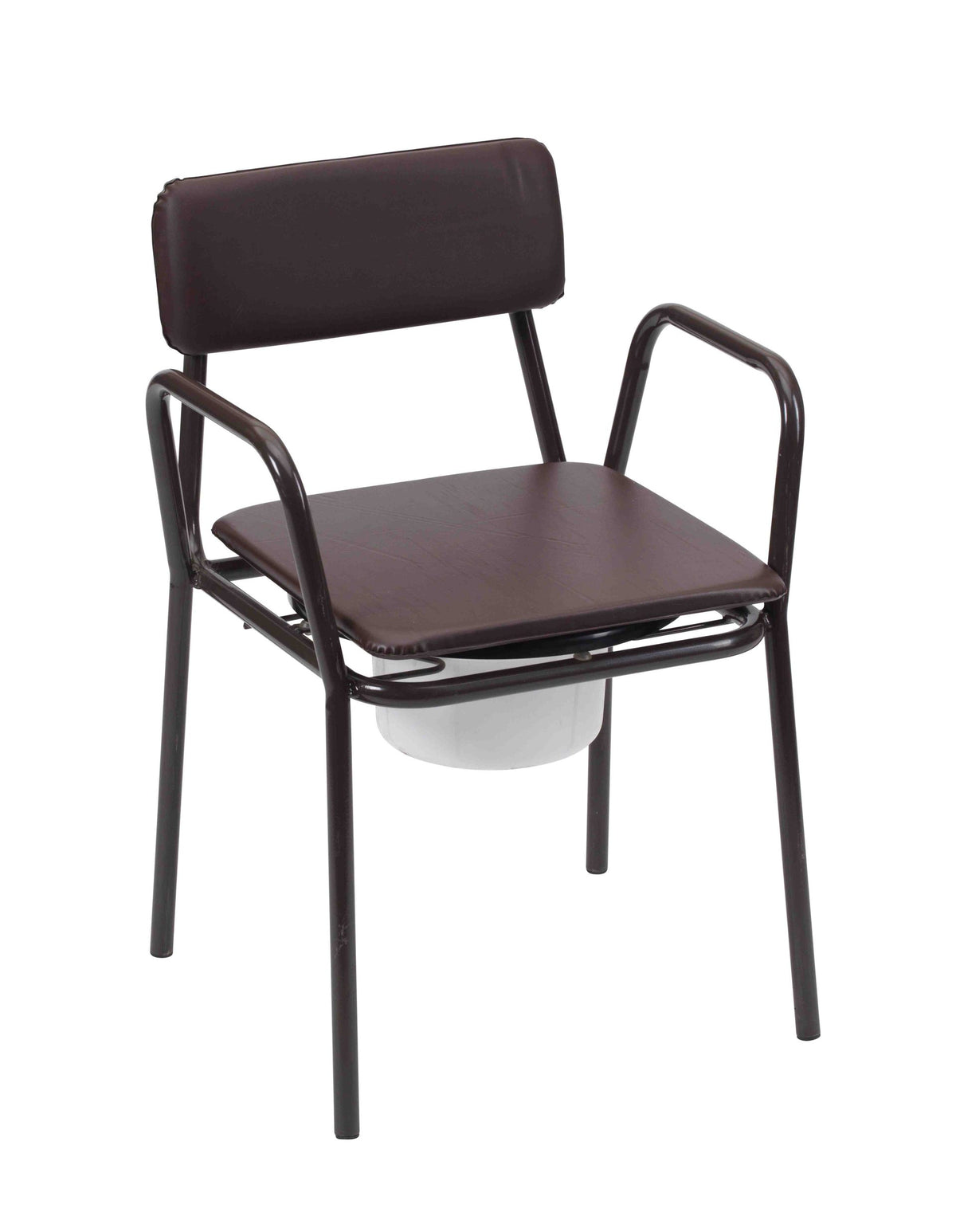 Drive Stacking Commode – Fixed Height Padded Steel Commode Chair (180)