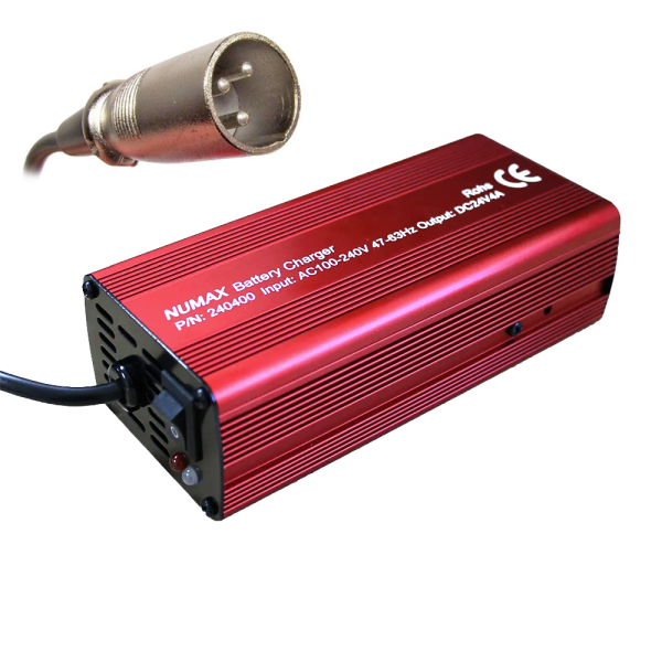 Numax XLR 24V 4A Mobility Battery Charger (4 - 40Ah)