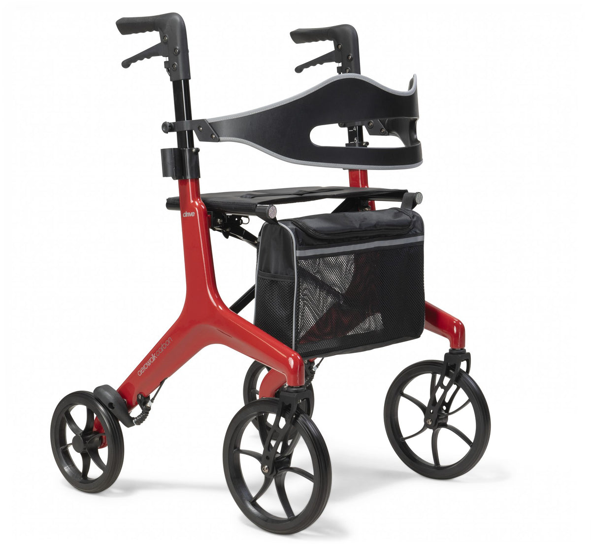 AeroWalk Carbon Rollator - Fire Red