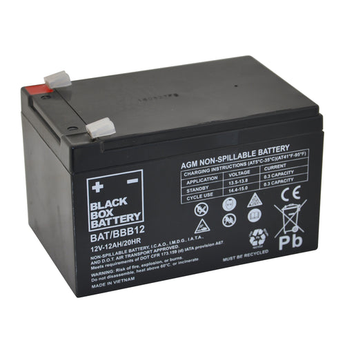 Black Box BBB12 12V 12Ah AGM Mobility Scooter & Powerchair Battery