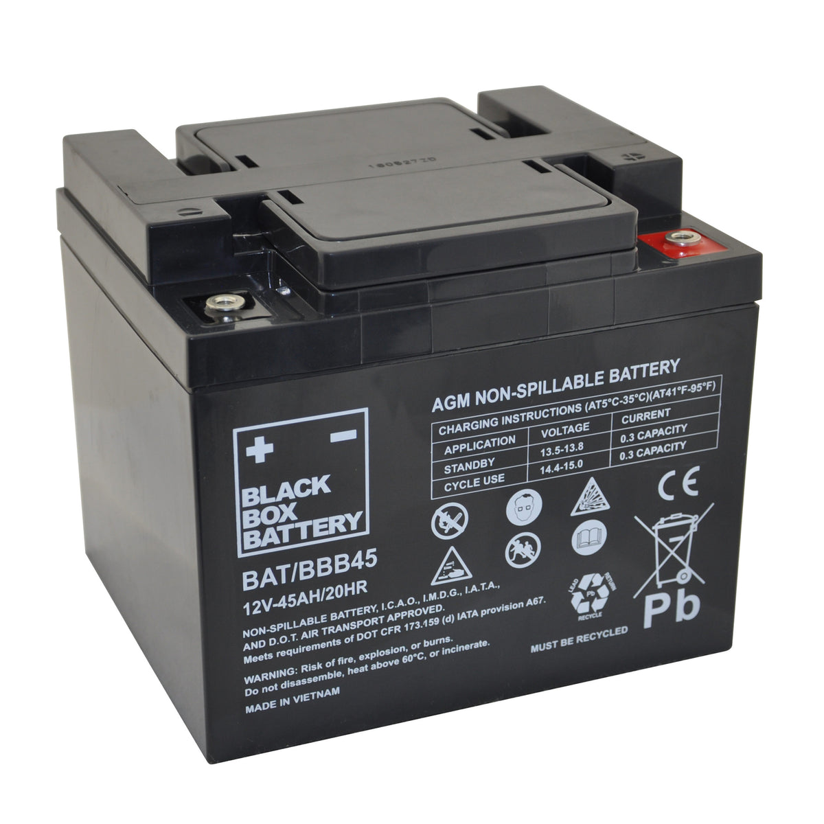 Black Box BBB45 12V 45Ah AGM Mobility Scooter & Powerchair Battery