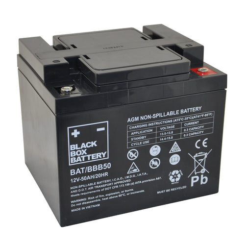 Black Box BBB50 12V 50Ah AGM Mobility Scooter & Powerchair Battery