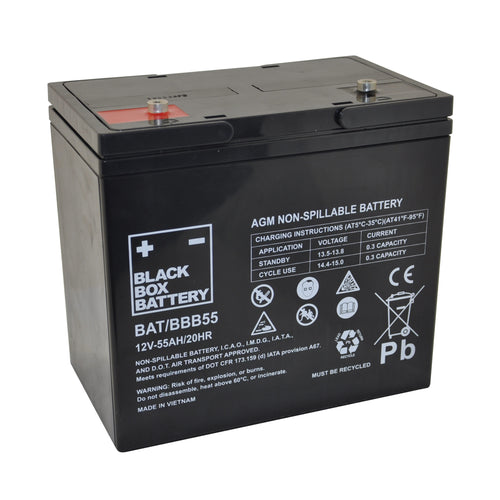 Black Box BBB55 12V 55Ah AGM Mobility Scooter & Powerchair Battery