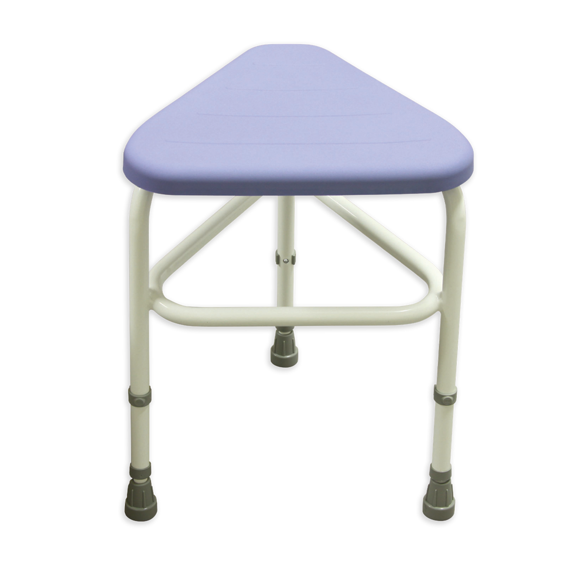 Drive Belmont Corner Shower Stool with Padded PU Seat – Height Adjustable