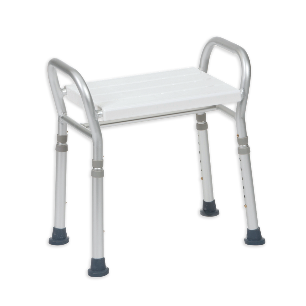 Drive Bosworth Aluminium Shower Bench with Grab Handles – Lightweight, Height Adjustable
