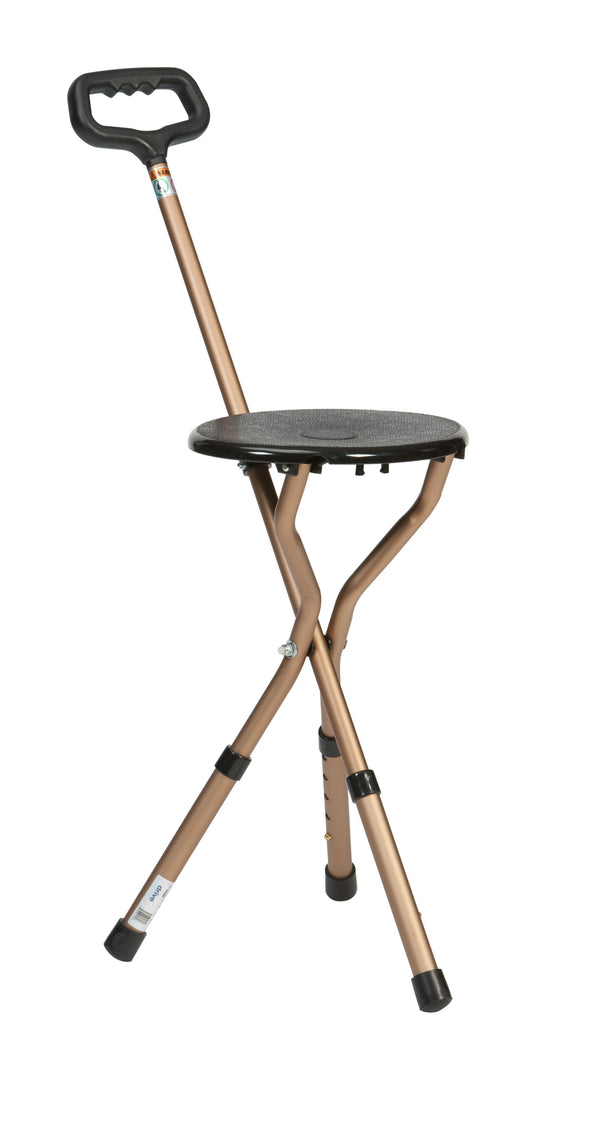 Drive Folding Cane Seat – Adjustable Walking Stick & Rest Seat