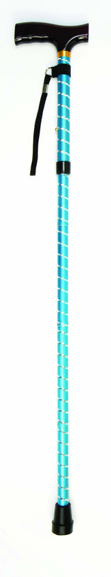 Drive Folding Cane with Strap – Blue Twist