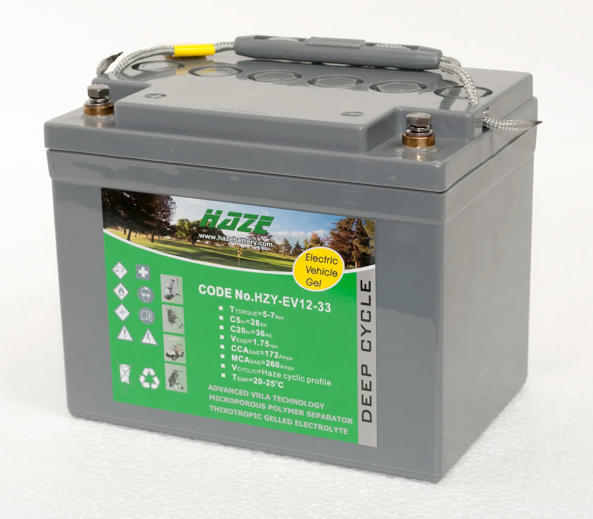 36Ah Haze Gel Battery - 12V Mobility Battery