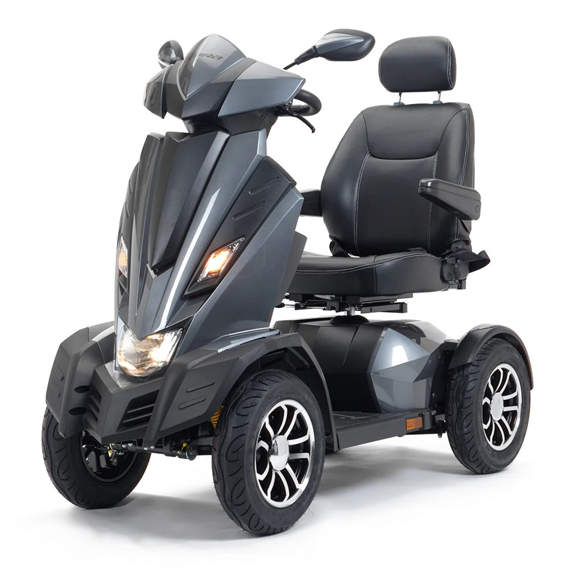 Drive King Cobra 8mph Mobility Scooter – 30-Mile Heavy-Duty Road Scooter (Grey)