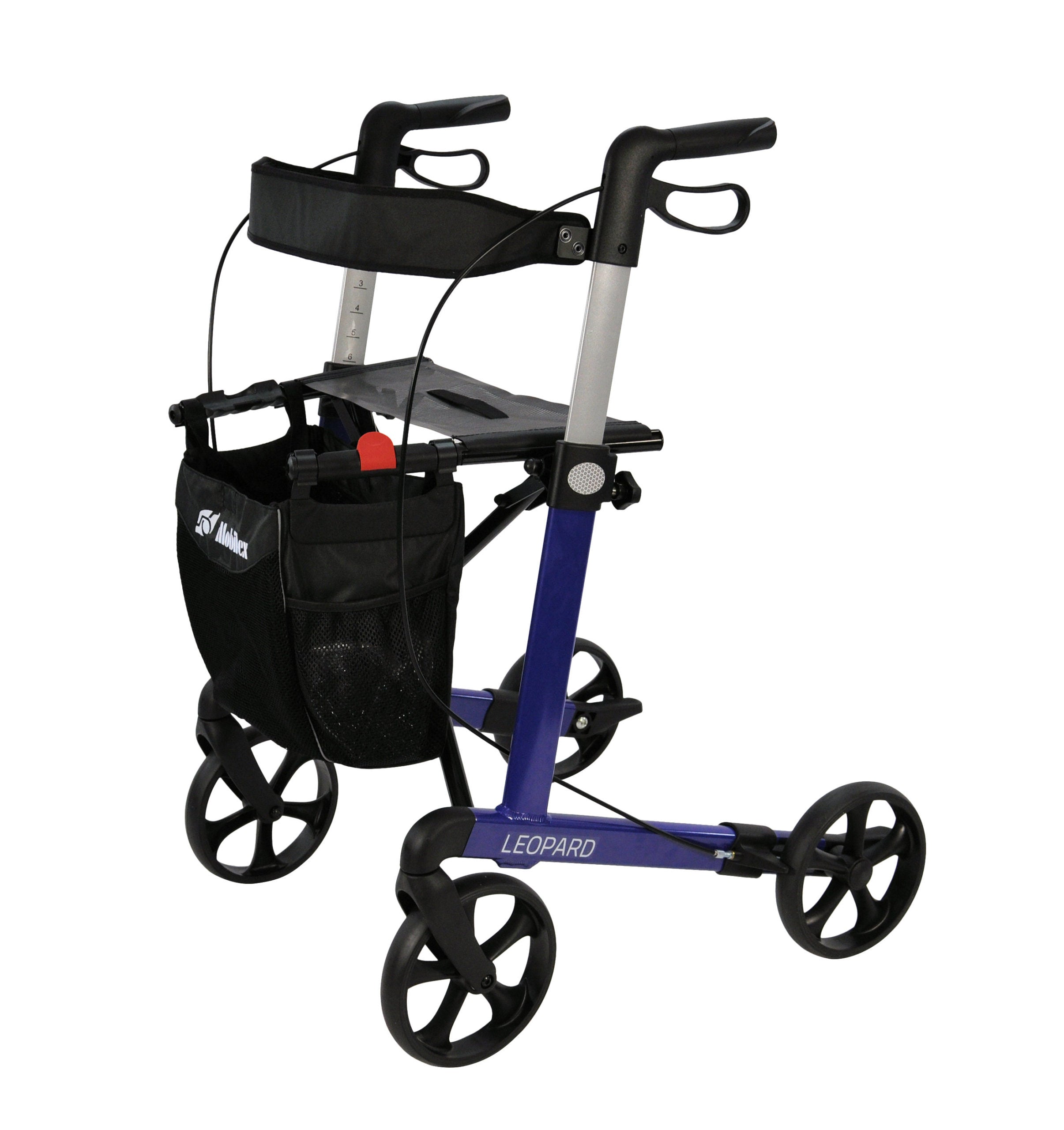 Leopard Aluminium Rollator Blue 62cm