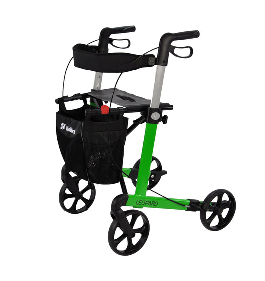 Leopard Aluminium Rollator Green 62cm