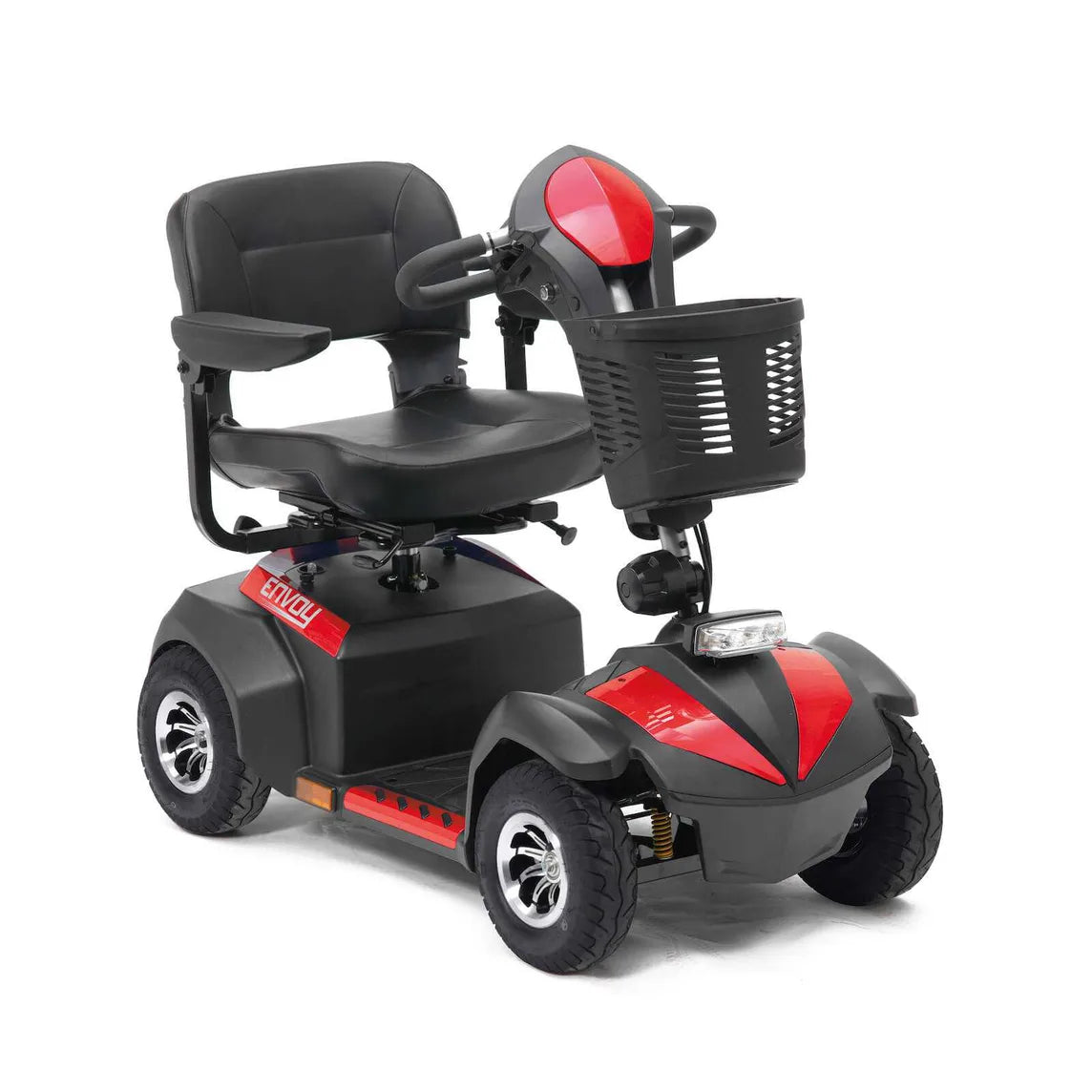 Drive Envoy 4mph Mobility Scooter – 30-Mile Pavement Scooter (Red)