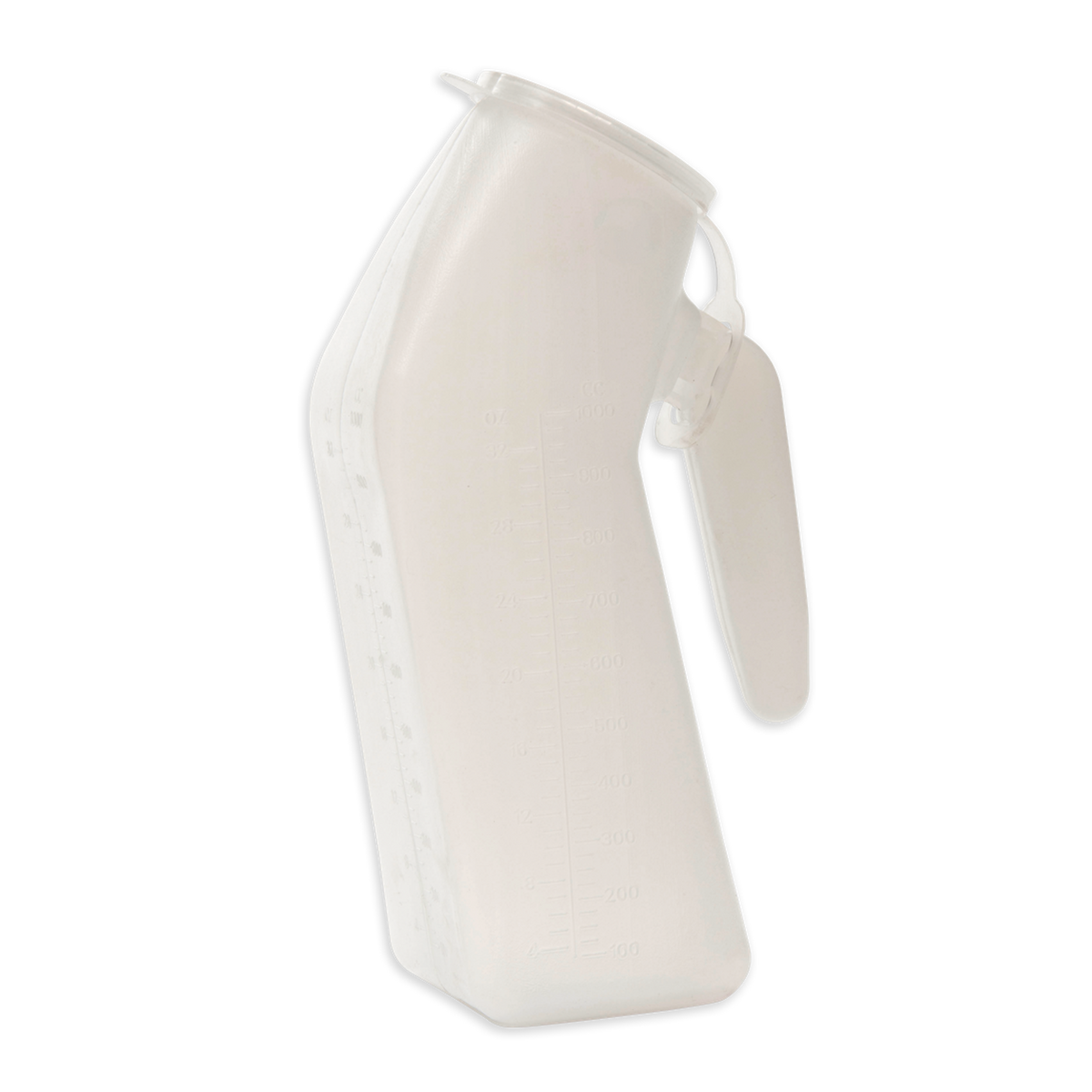 Drive Male Urinal 1 Litre with Lid – Portable Bottle with Handle & Measurements