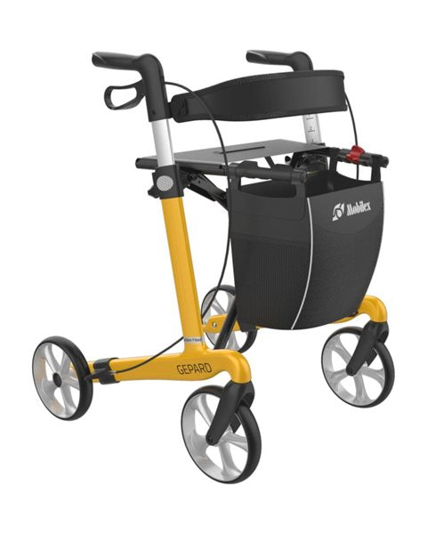 Gepard Carbon Fibre Rollator Yellow 62cm