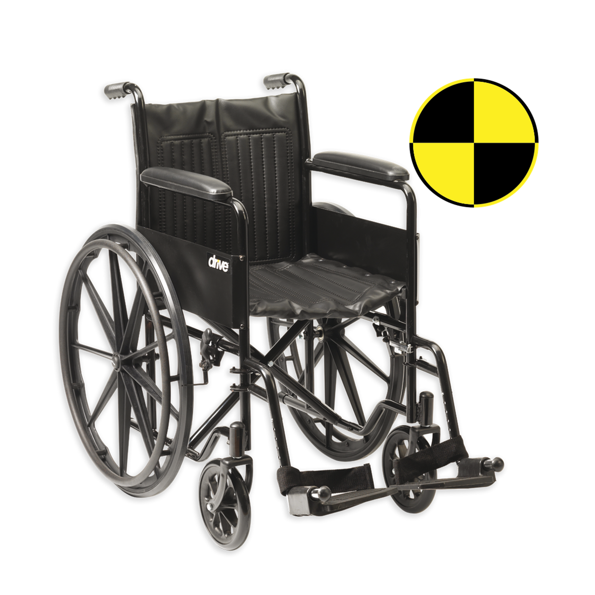 S1 Self-Propel Steel Wheelchair – 24" Mag Wheels