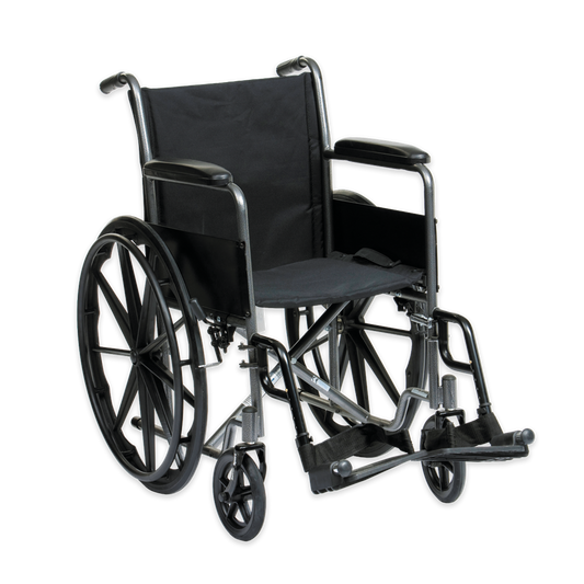Silver Sport Steel Self-Propel Wheelchair – 24" Mag Wheels