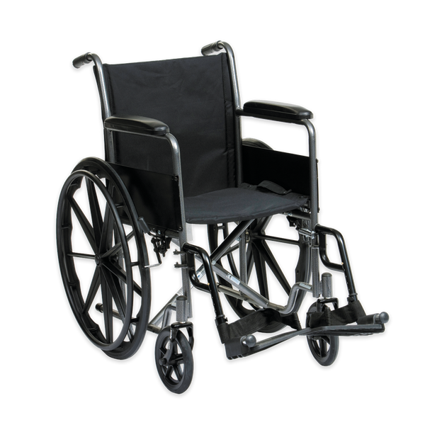 Silver Sport Steel Self-Propel Wheelchair – 24" Mag Wheels