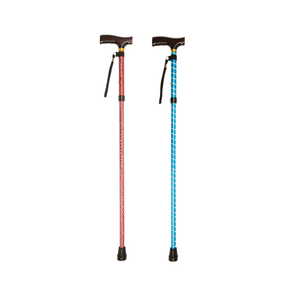 Drive Folding Cane with Strap – Black Paisley