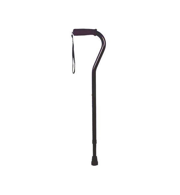 Drive Offset Handle Cane – Black Foam-Grip Walking Stick